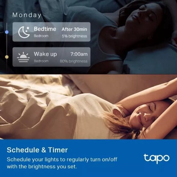 TP-Link Tapo Smart Light Bulbs, 16M Colors RGBW, Dimmable, Compatible with Alexa - Picture 5 of 9